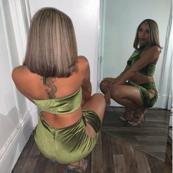 Velvet Criss-Cross 2 Piece Suits Womens Sleeveless Backless Crop Tops+Ruched Mini Skirts Party Clubwear